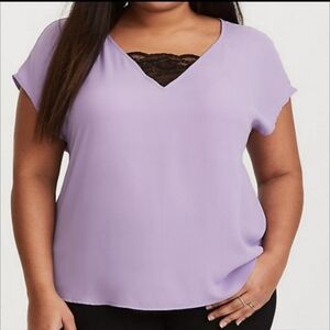 Torrid Lavender Cap Sleeve Top